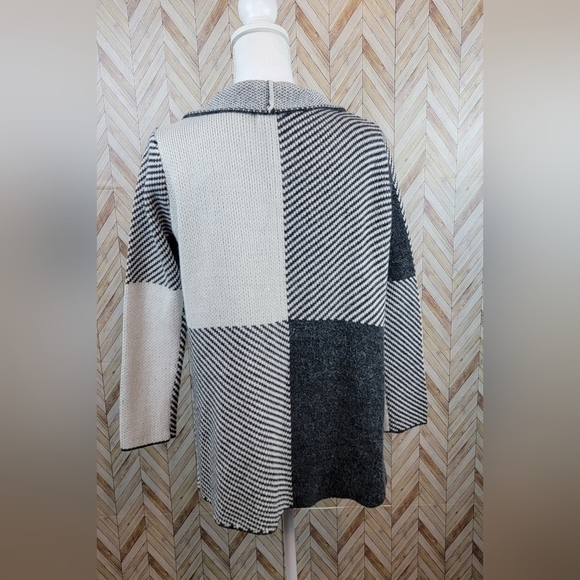 ALLISON JOY Gray Wool Blend Open Cardigan Size Small - Picture 2 of 8